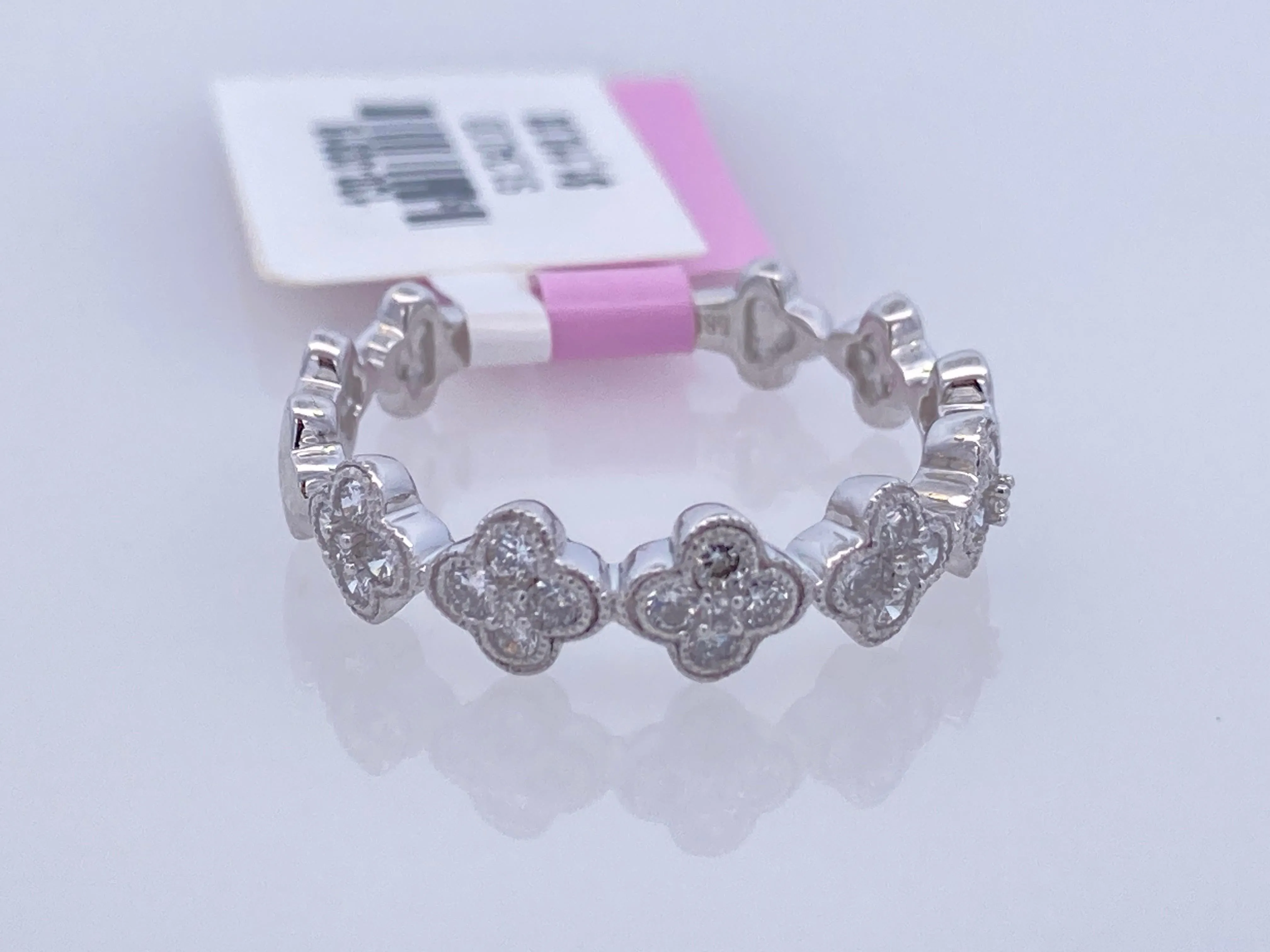 14K White Gold 0.35ct Diamond Diamond Stackable Women's Wedding Band