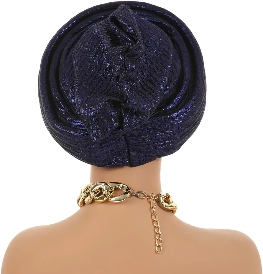 African Head Tie of Nigeria Aso Oke Auto Gele Headwraps Hat Turban Wedding Party Church Turban for Women 2025