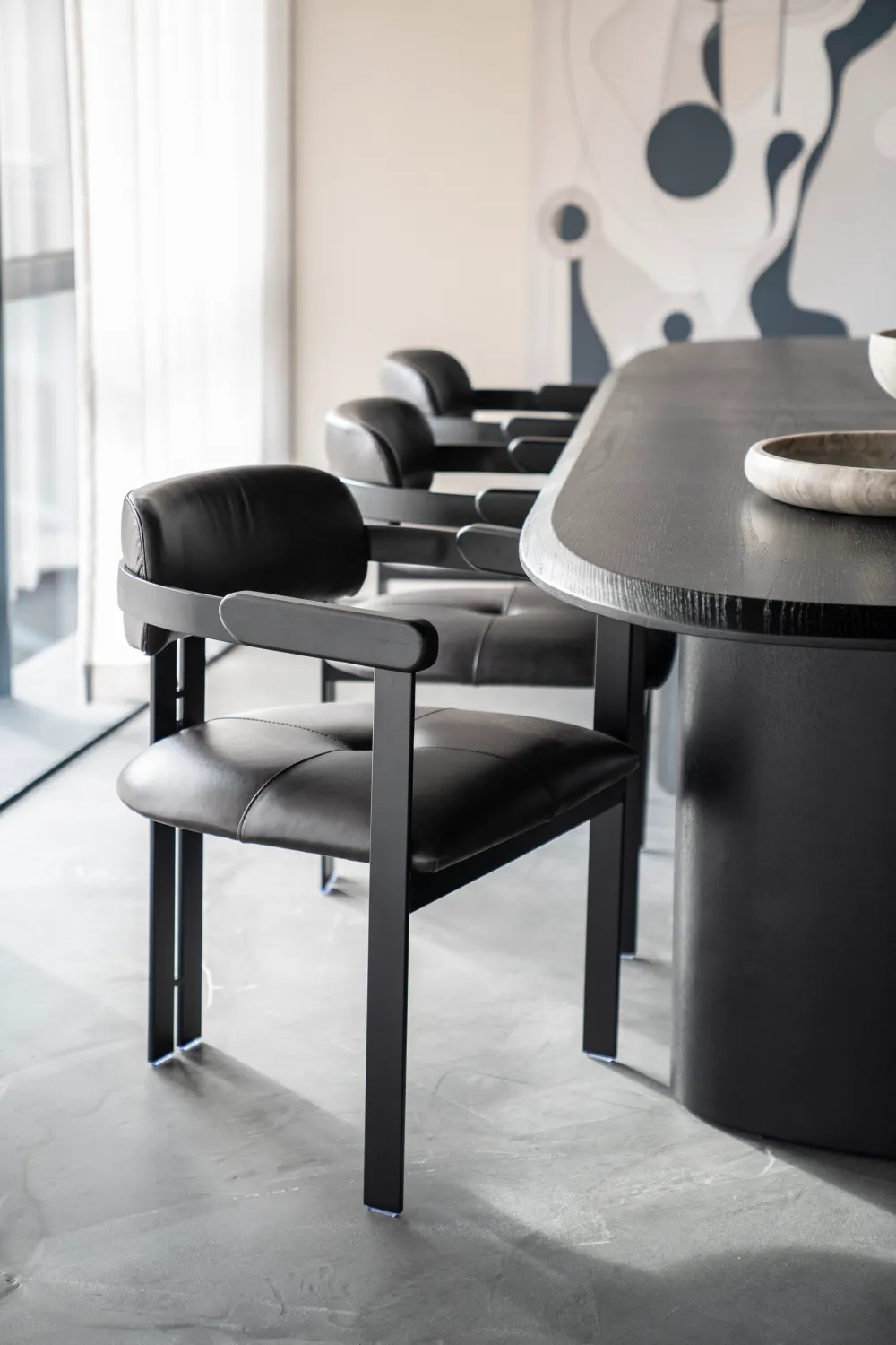 Black Leather Dining Chair | Eleonora Morris