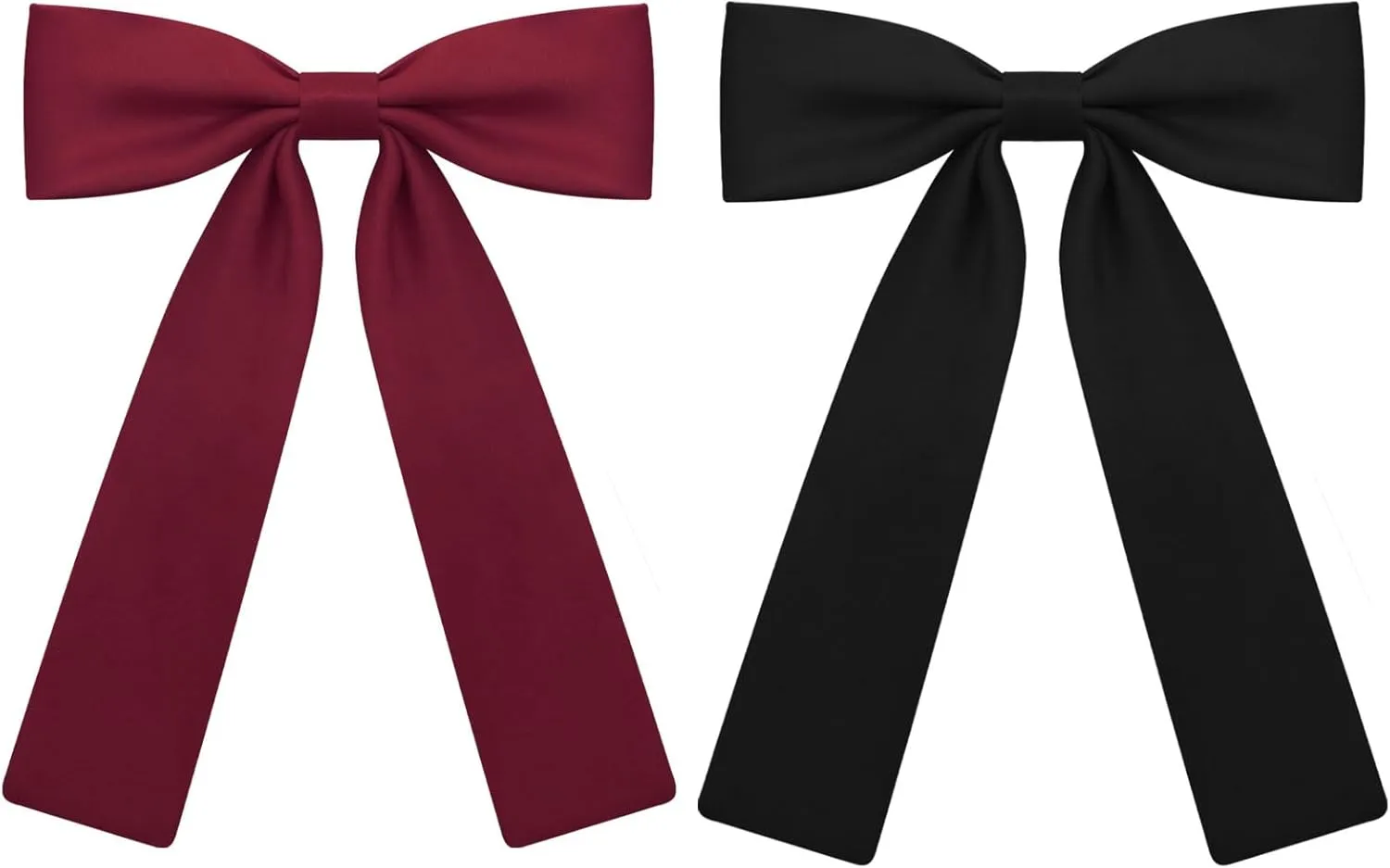 Bow Ties for Women Girls Pre-tied Adjustable Womens Bow Tie, Solid Color Ribbon Bowtie for Women School Uniform Shirt