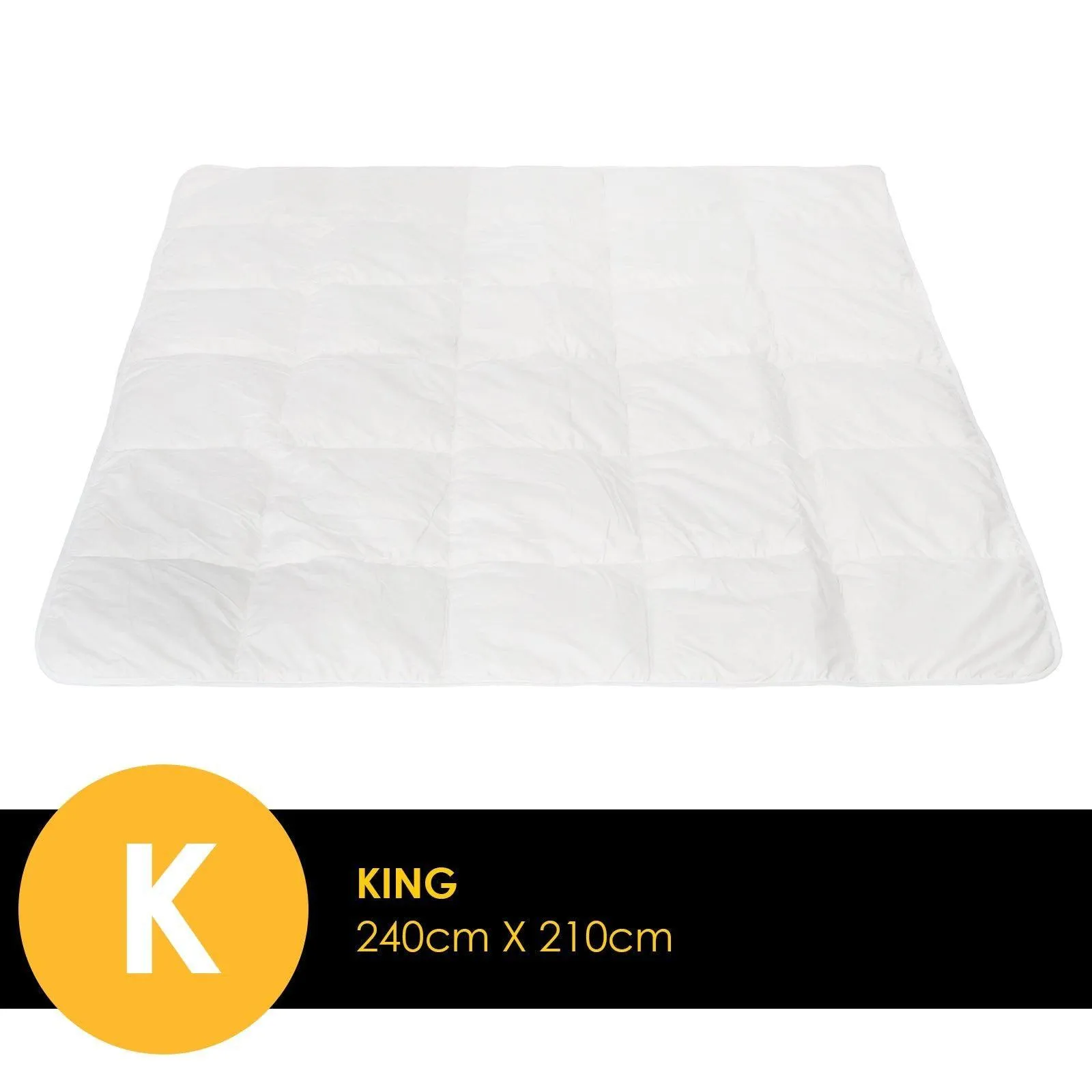Casa Decor Silk Touch Quilt 360GSM All Seasons Antibacterial Hypoallergenic - Single - White