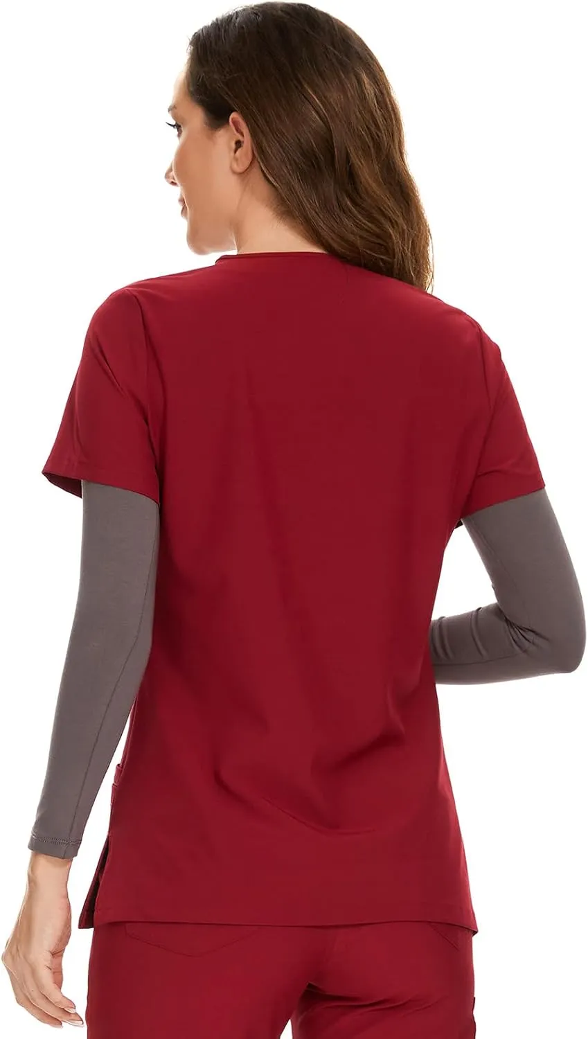COZYFIT Scrub Tops for Woman - Soft Stretch, V-Neck Top Scrubs with 3 Pockets, Easy Care for Women
