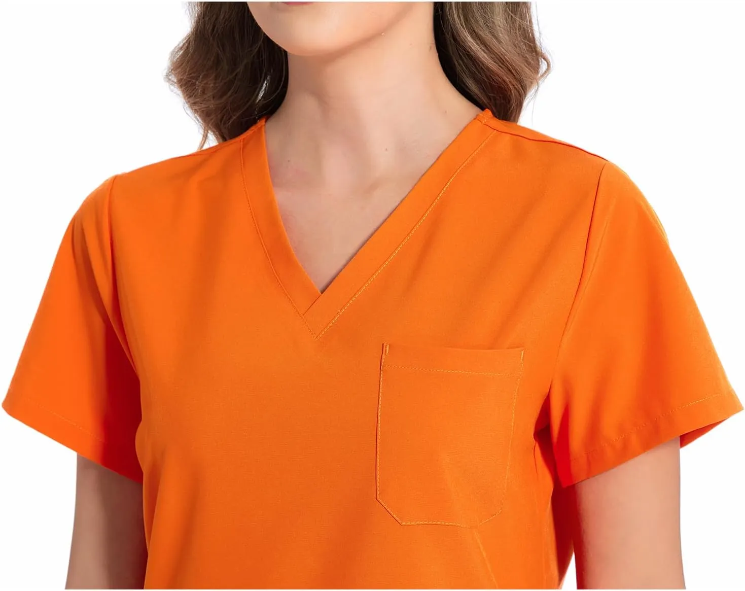 COZYFIT Scrub Tops for Woman - Soft Stretch, V-Neck Top Scrubs with 3 Pockets, Easy Care for Women
