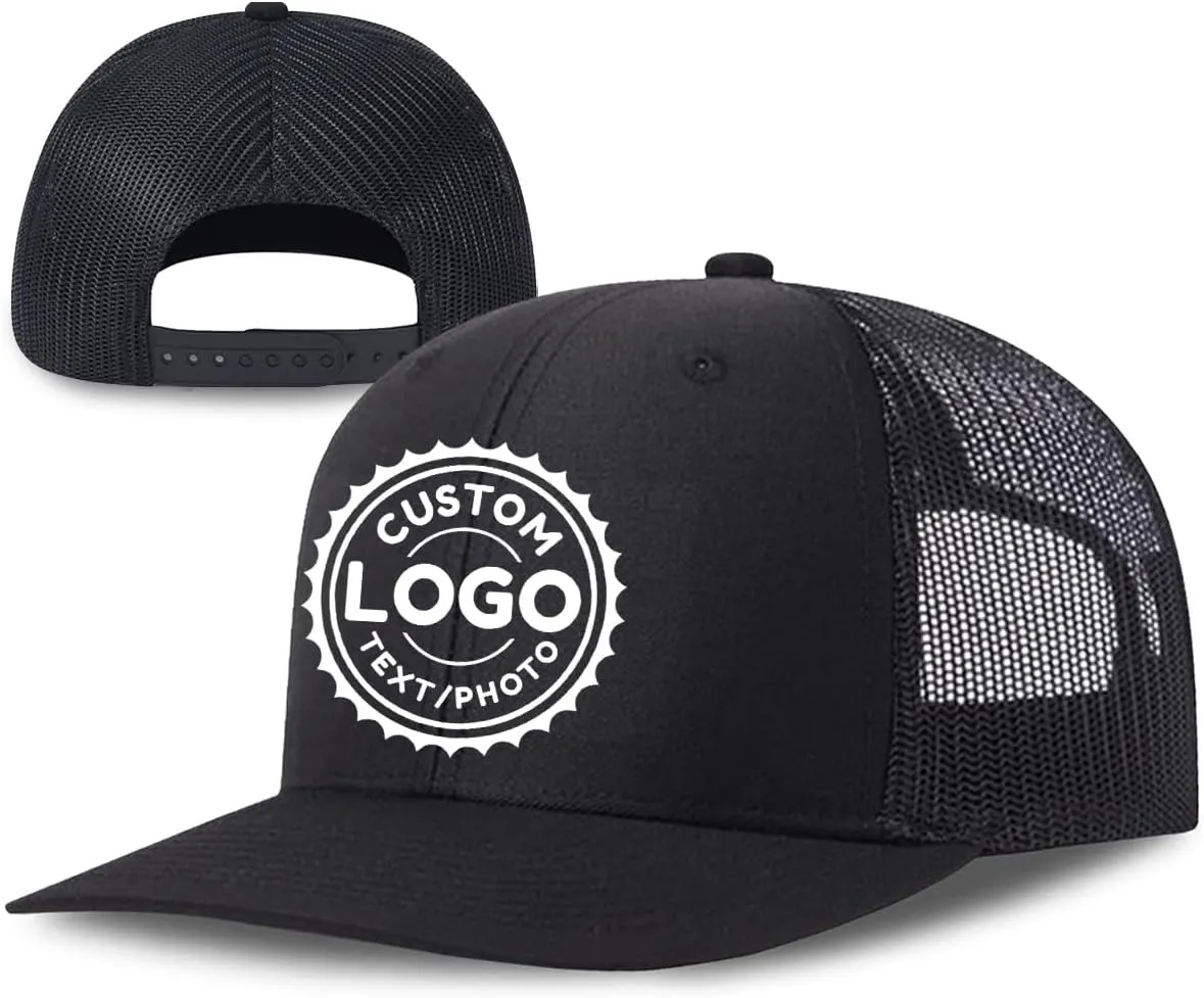 Custom Hat Bulk Custom Hats for Man Woman Design Personalized Hat Bulk Custom Trucker Hat with Logo Text Photo