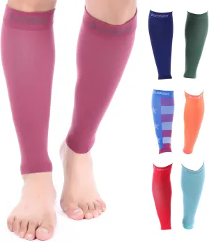 Doc Miller Compression Calf Sleeve for Men & Women, Premium Medical Grade, 20-30mmHg Graduated, Shin Splints, 1 Pair