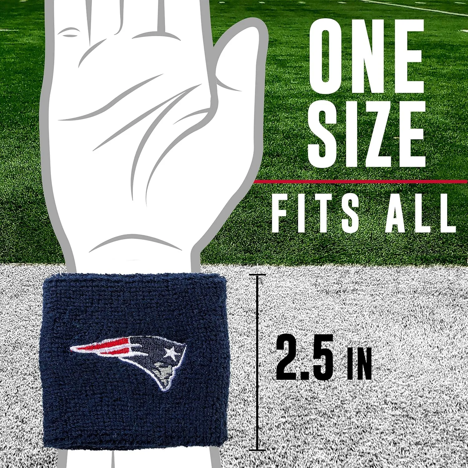 Franklin Sports NFL Team Logo Wristbands - Pair of Youth Wristbands for Costumes and Uniforms