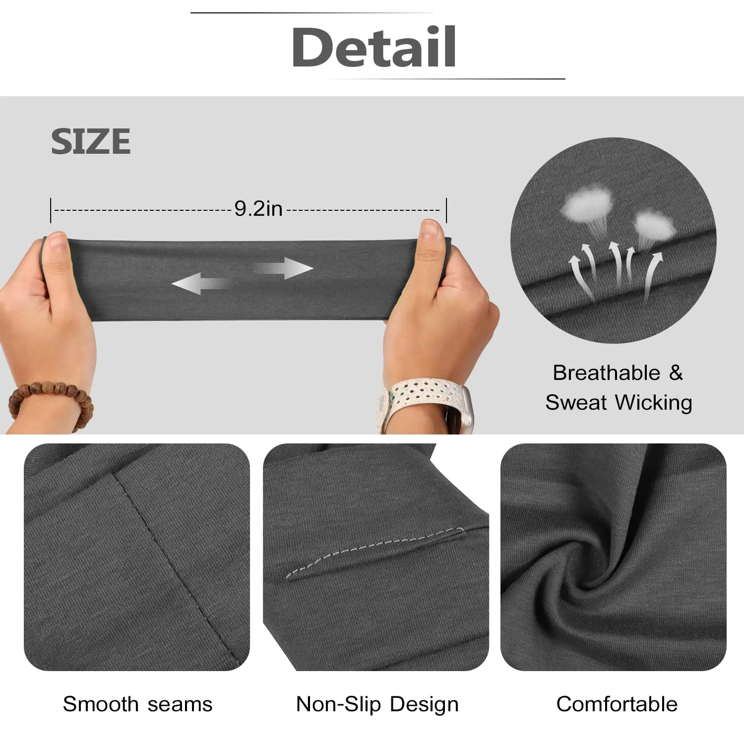 Headbands for Women  16Pcs Cotton Cloth Headbands for Women's Hair Accessories, Non-Slip Sports Headband Bands & Hair Ties, Soft Fabric for Yoga, Running, Workout