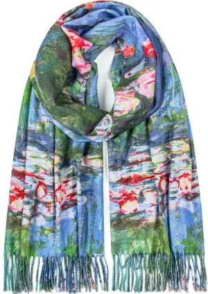 Labeol Soft Cashmere Scarf Women Scarves For Women Winter Warm Large Shawl Wrap Monet Van Gogh Art Print (Purple)