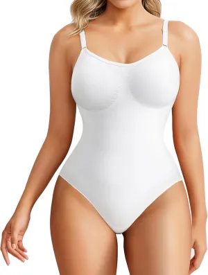 Nebility Shapewear Bodysuit for Women Tummy Control Body Shaper Seamless Sculpting Snatched Waist Trainer Body Suit