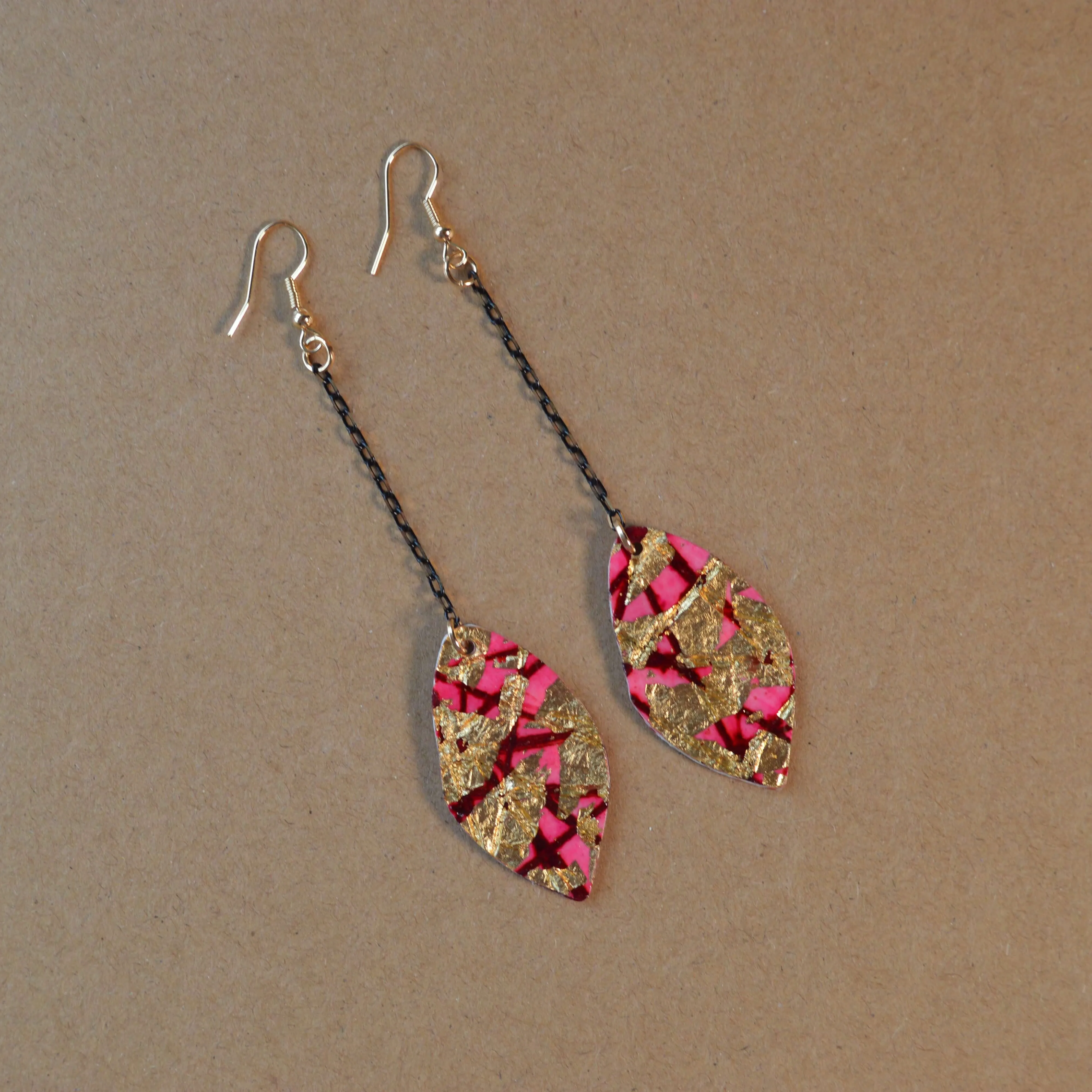 Pink & Gold Necklace & Earring Set*