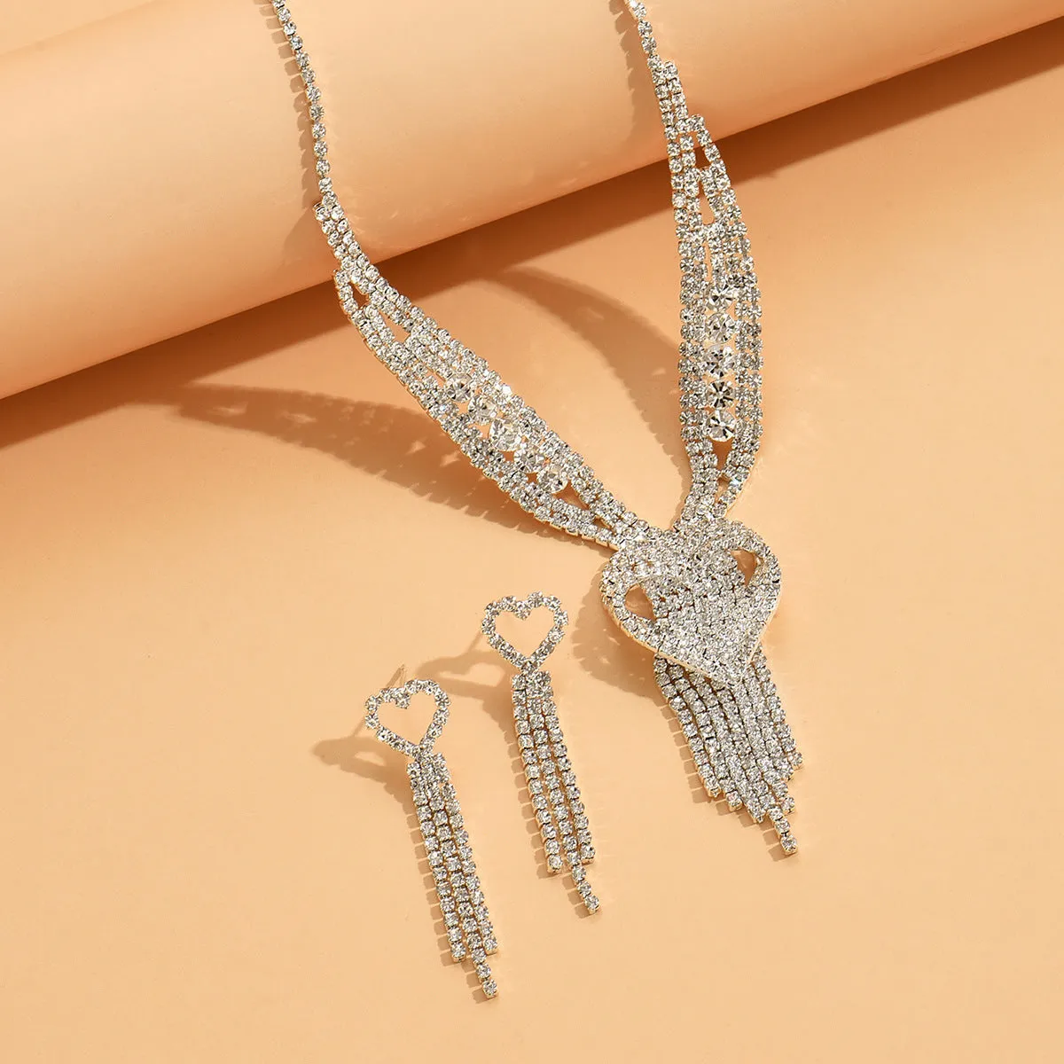SISSLIA Wholesale Bridal Necklace And Earrings Set Wedding Jewelry Sets For Brides Fine Jewelry Necklaces For Women