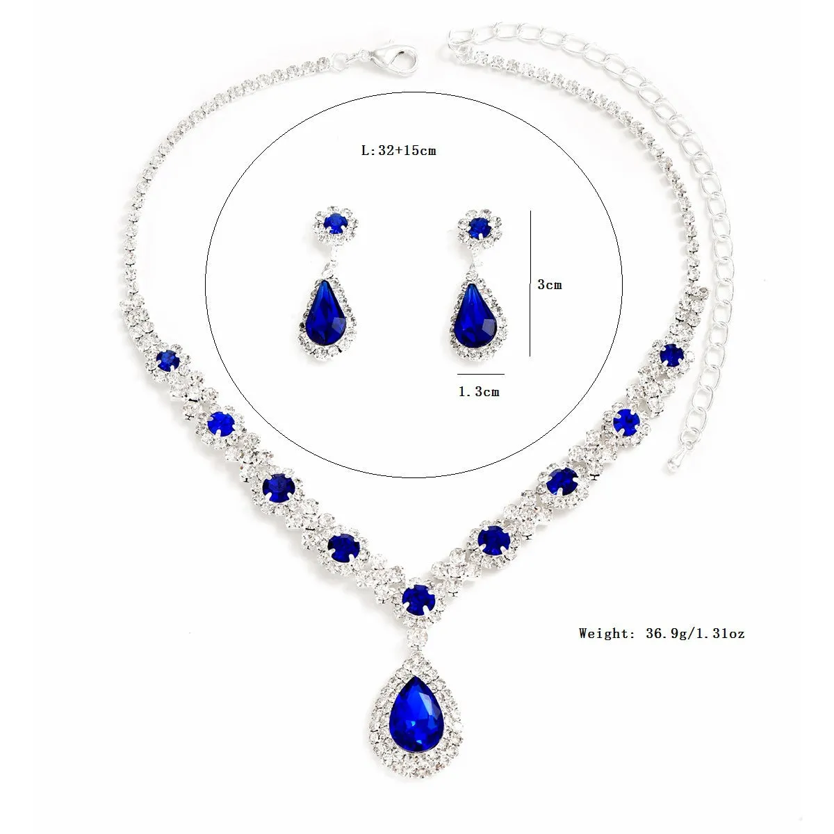 SISSLIA Wholesale Bridal Necklace And Earrings Set Wedding Jewelry Sets For Brides Necklaces For Women Fine Jewelry Necklace
