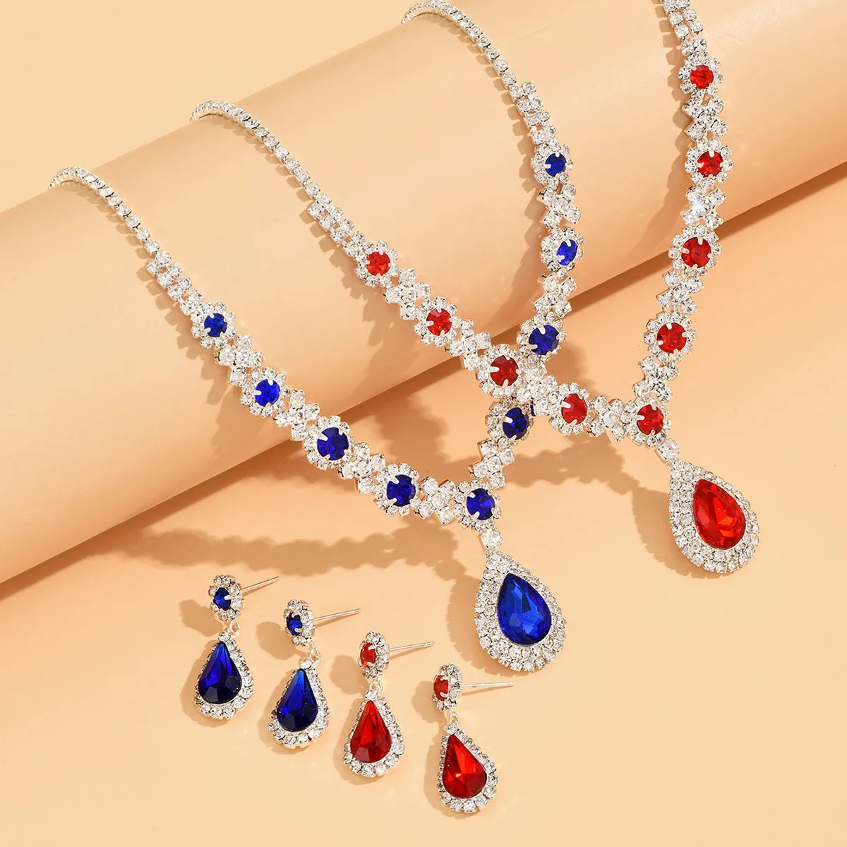 SISSLIA Wholesale Bridal Necklace And Earrings Set Wedding Jewelry Sets For Brides Necklaces For Women Fine Jewelry Necklace