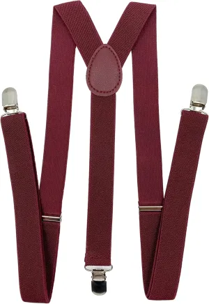 Suspenders for Women and Men | Elastic, Adjustable, Y-Back | Pant Clips, Tuxedo Braces