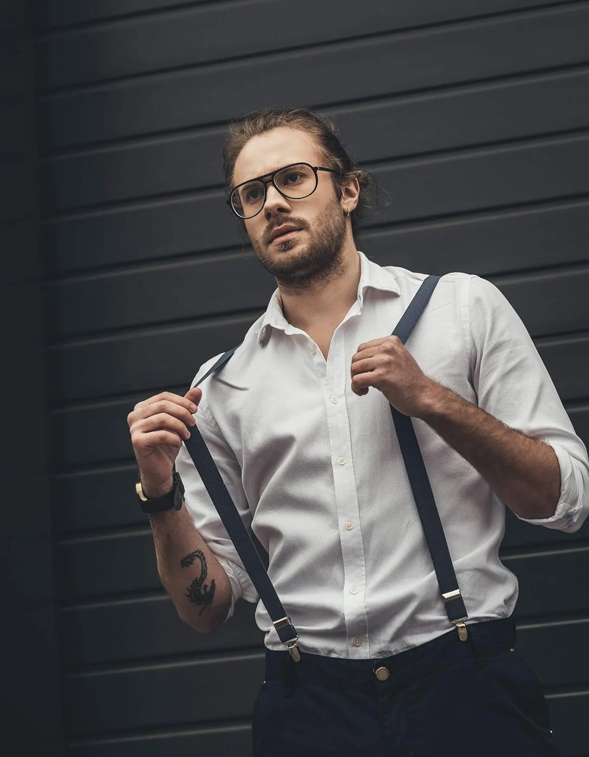 Suspenders for Women and Men | Elastic, Adjustable, Y-Back | Pant Clips, Tuxedo Braces