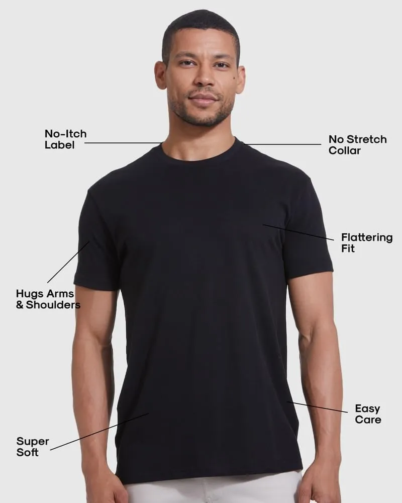 True Classic Mens T-Shirts - Short Sleeve Crew Neck Plain Novelty T Shirt for Men