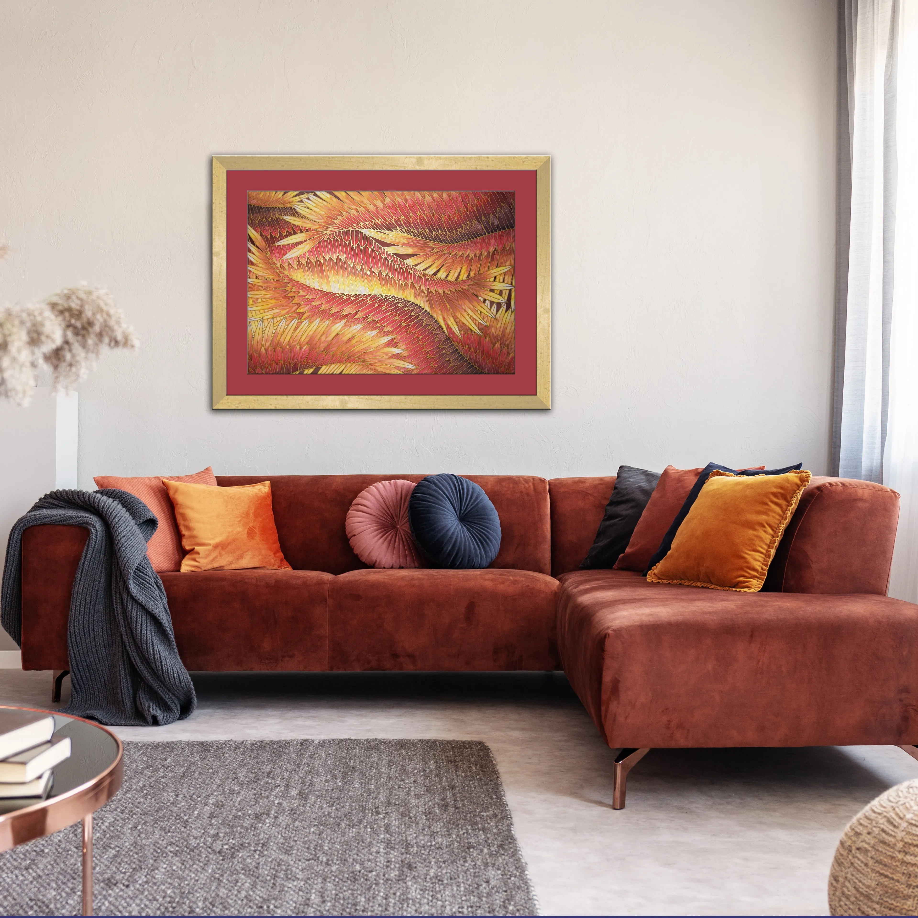 Wings in Flight Contemporary Painting - Hand Painted Silk Wings - Dramatic Original Art