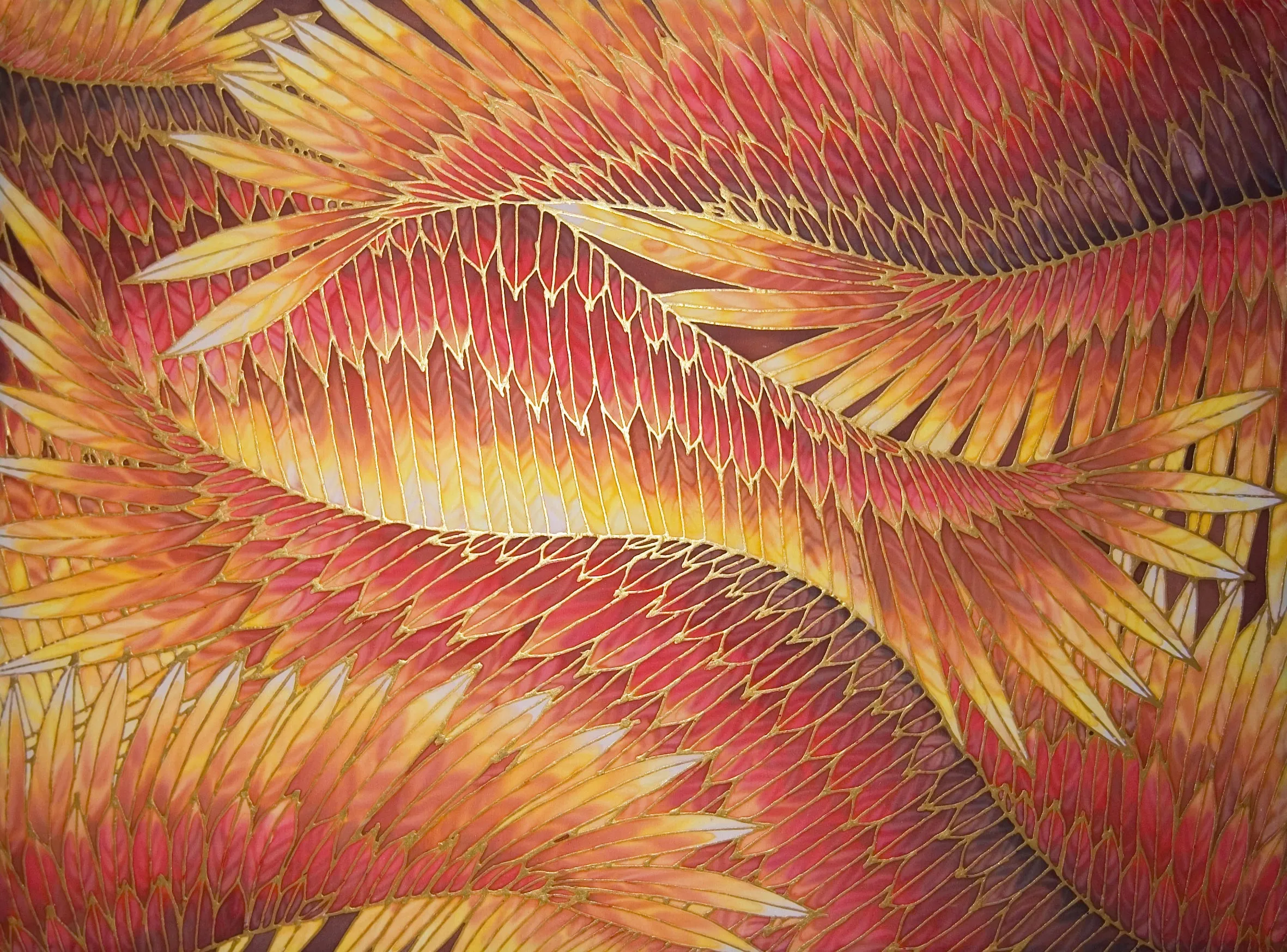 Wings in Flight Contemporary Painting - Hand Painted Silk Wings - Dramatic Original Art