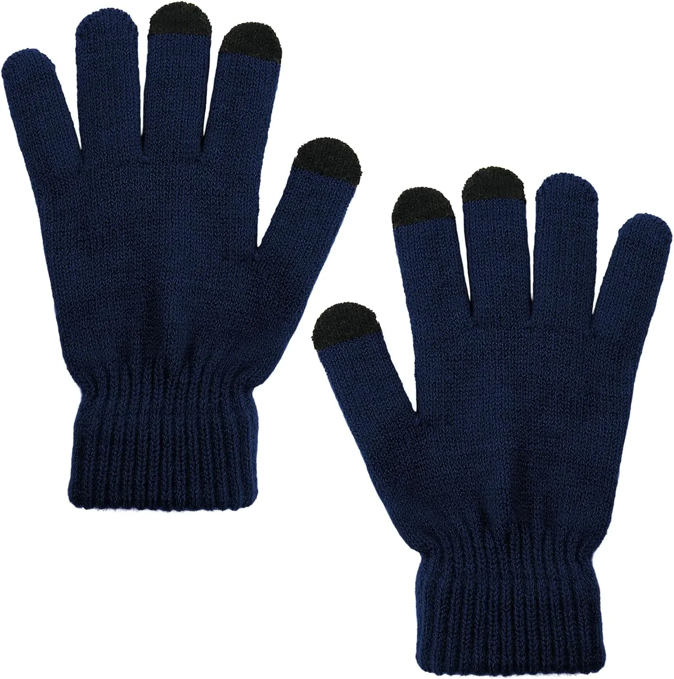 Zando Beanie Hats Fleece Neck Warmer Set Thick Fleece Lined Touch Screen Gloves Winter Hats Men Women